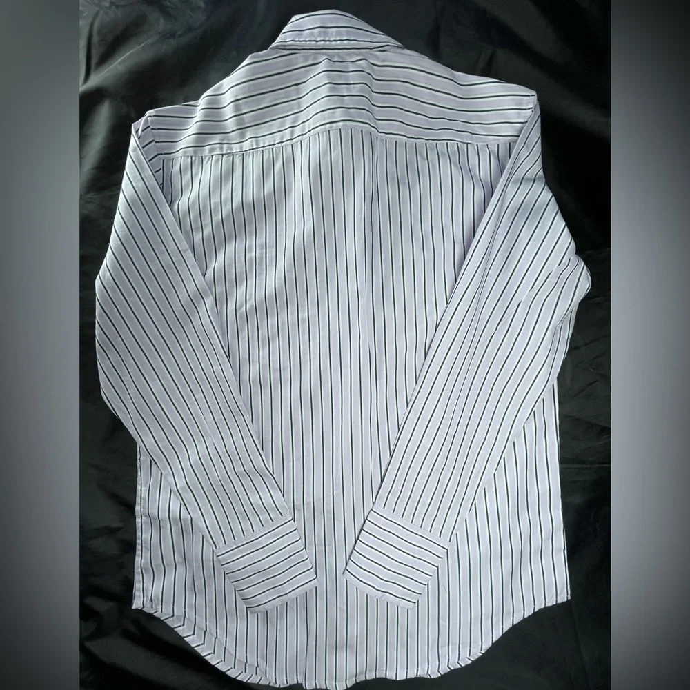 J.Crew Size 00  Garçon classic shirt in striped cotton poplin In Vintage Lilac - Picture 9 of 13